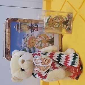 Holiday Cherished Teddies w/ Tin